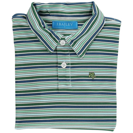 Bailey Boys Long Sleeve Performance Polo - Forest