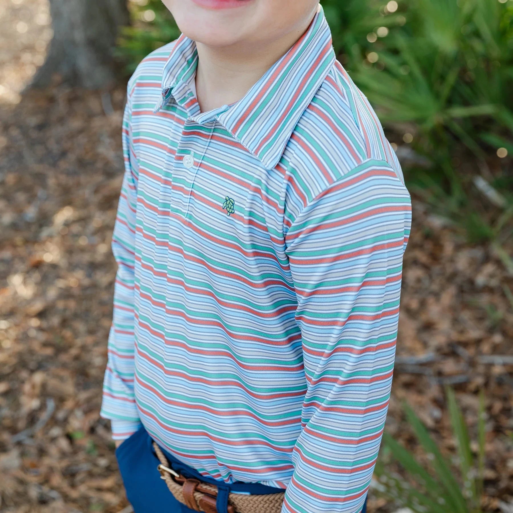 Bailey Boys Long Sleeve Performance Polo - Hazel