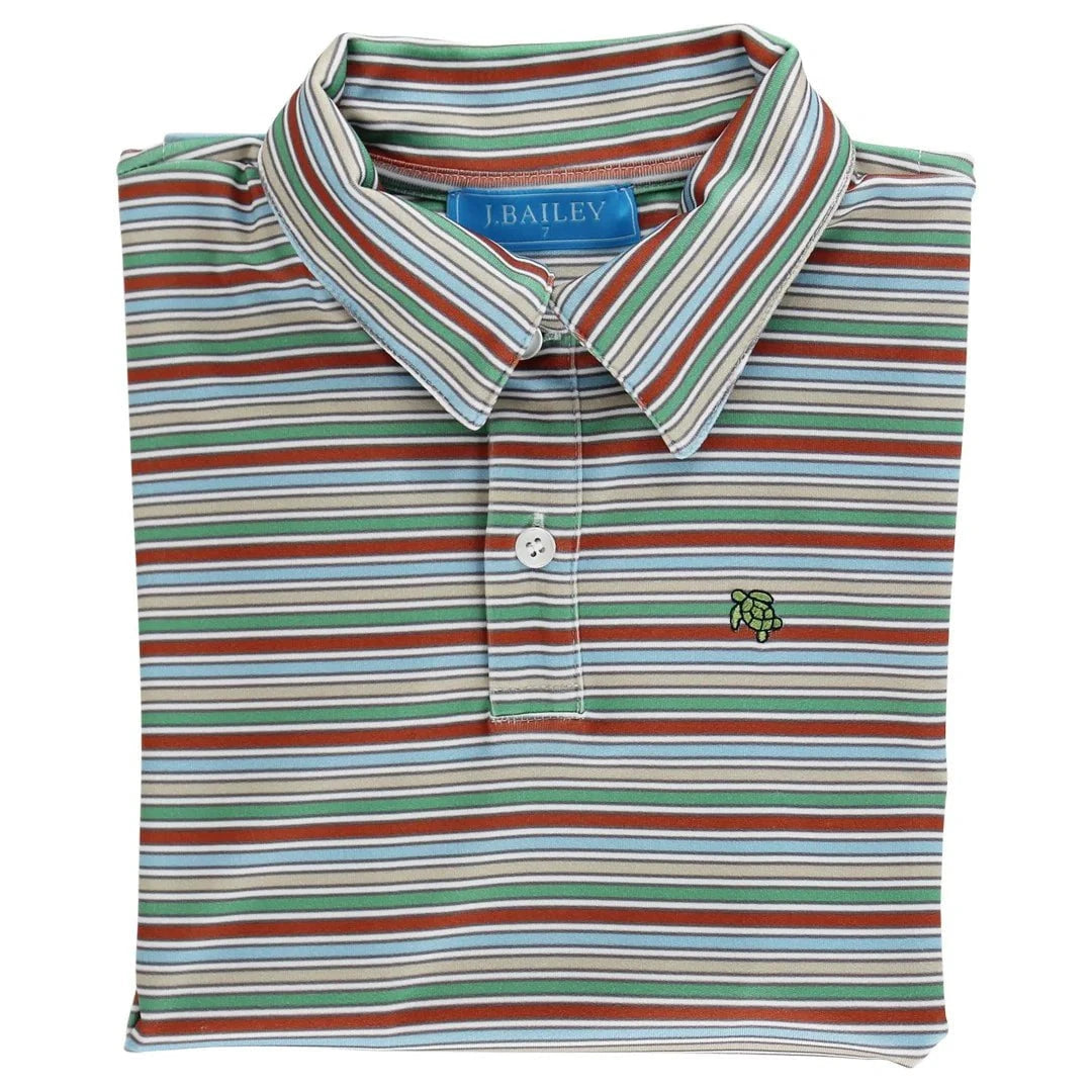 Bailey Boys Long Sleeve Performance Polo - Hazel