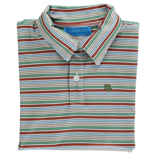 Bailey Boys Long Sleeve Performance Polo - Hazel