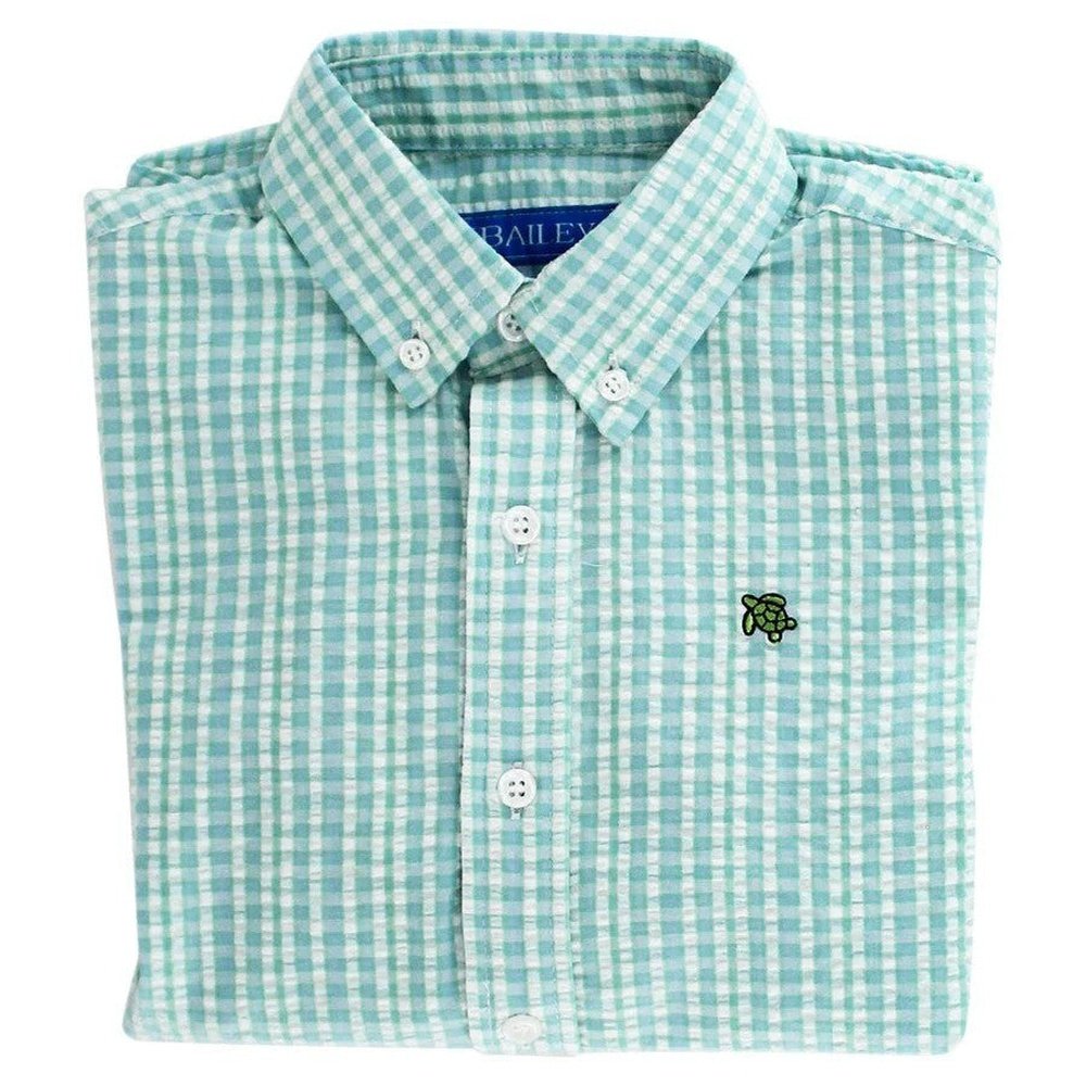 Bailey Boys Peacock Seer Button Down Shirt