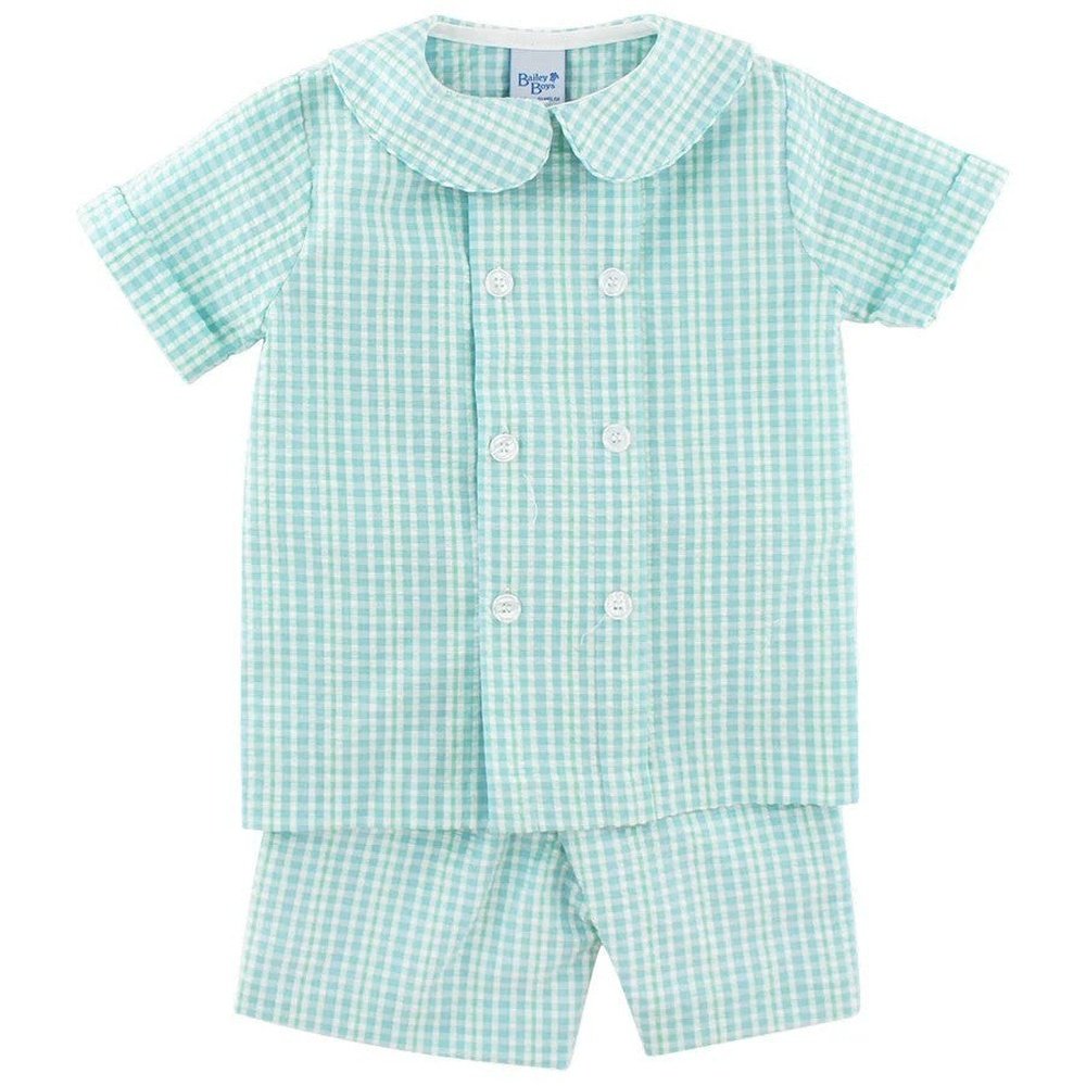 Bailey Boys Peacock Seer Dressy Short Set