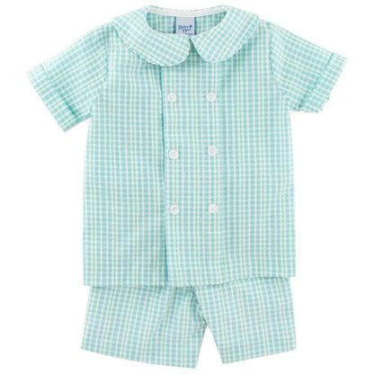 Bailey Boys Peacock Seer Dressy Short Set