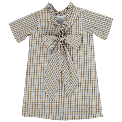 Bailey Boys Girls Dresses Bailey Boys Pecan Plaid with Bison Aline