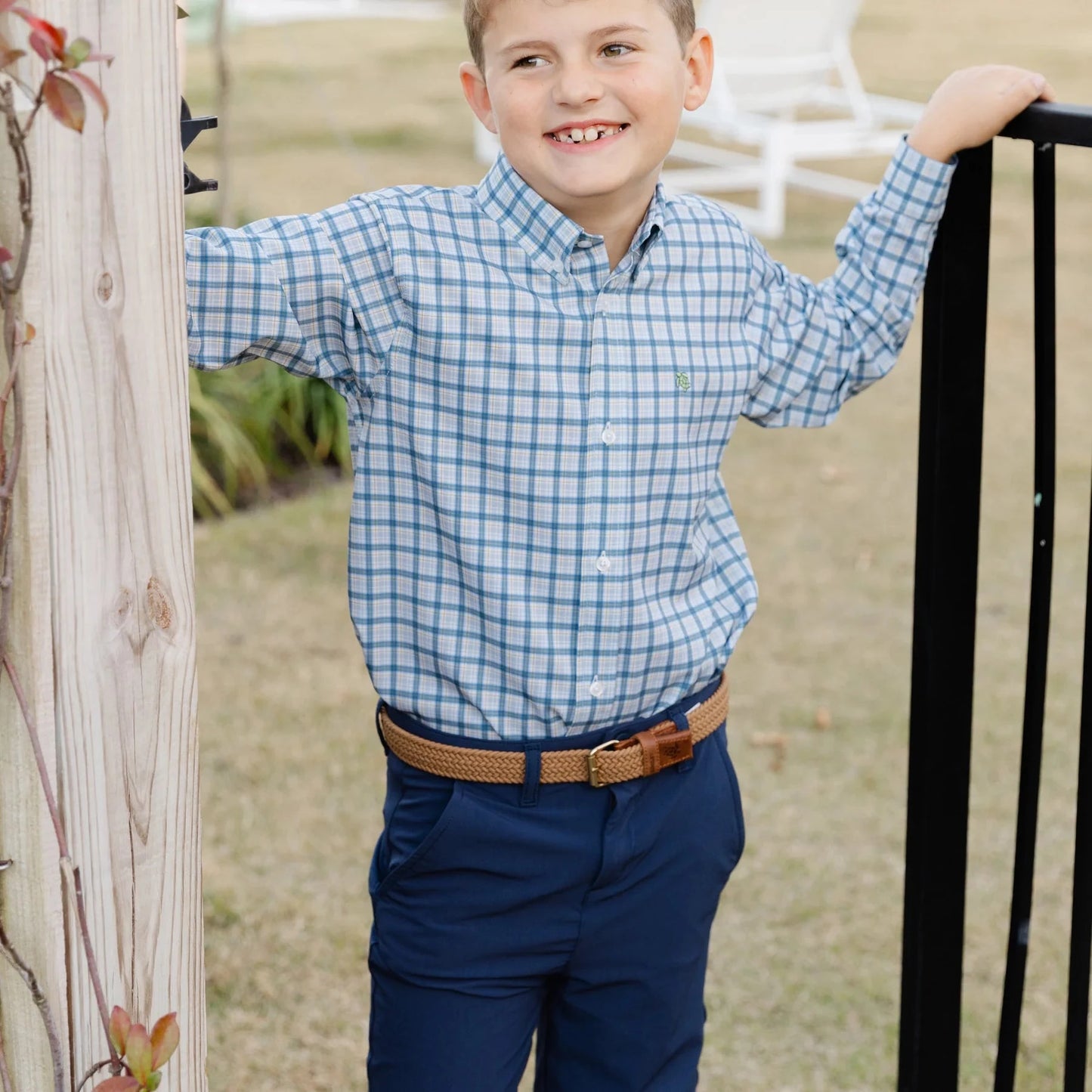 Bailey Boys Performance Button Down - Stone