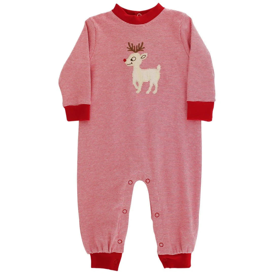 Bailey Boys Red / 3 Mo Bailey Boys Reindeer Games Boys Knit Romper