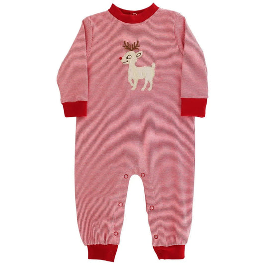 Bailey Boys Red / 3 Mo Bailey Boys Reindeer Games Boys Knit Romper
