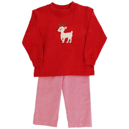 Bailey Boys Red / 2 Toddler Bailey Boys Reindeer Games Boys Pant Set