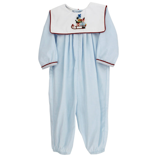Bailey Boys Infant Boy Blue / 3 Mo Bailey Boys Santa's Sleigh Boys Dressy Long Bubble