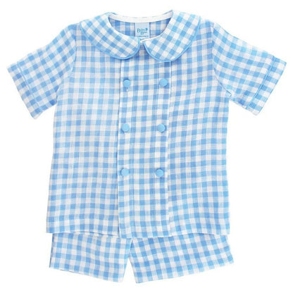 Bailey Boys Sky Linen Dressy Short Set