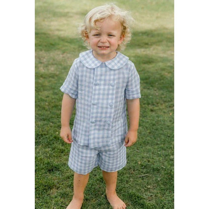 Bailey Boys Sky Linen Dressy Short Set