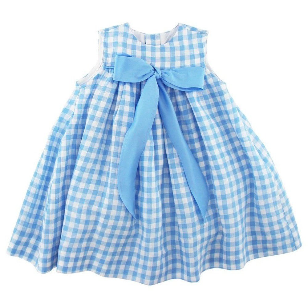 Bailey Boys Sky Linen Gingham Float Dress