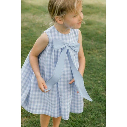 Bailey Boys Sky Linen Gingham Float Dress