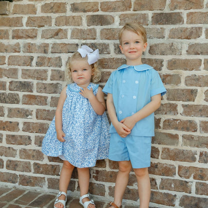 Bailey Boys Bailey Boys Summer Blue Dressy Short Set