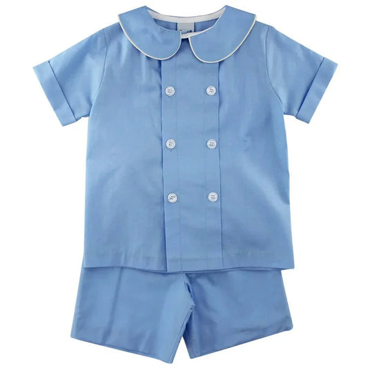Bailey Boys Blue / 2 Toddler Bailey Boys Summer Blue Dressy Short Set