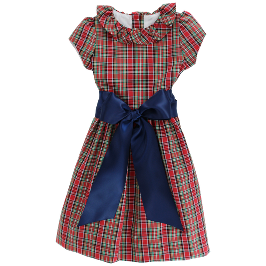 Bailey Boys Girls Dresses Tartan / 4 Bailey Boys Tartan Plaid with Navy Cord Dress