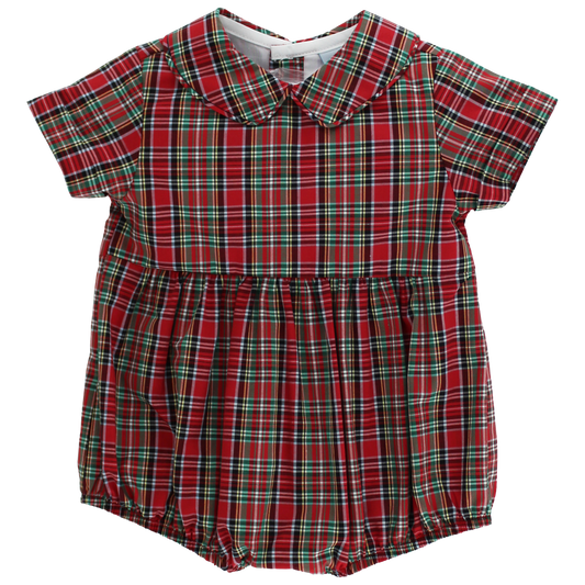 Bailey Boys Infant Boy Tartan / 3 Mo Bailey Boys Tartan Plaid with Navy Cord Dressy Bubble