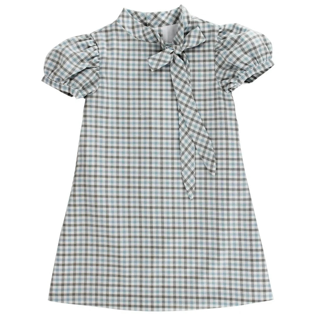 Bailey Boys Tia Tie Dress - Pigeon Plaid