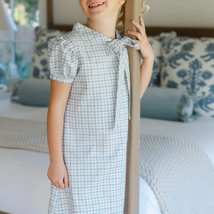 Bailey Boys Tia Tie Dress - Pigeon Plaid
