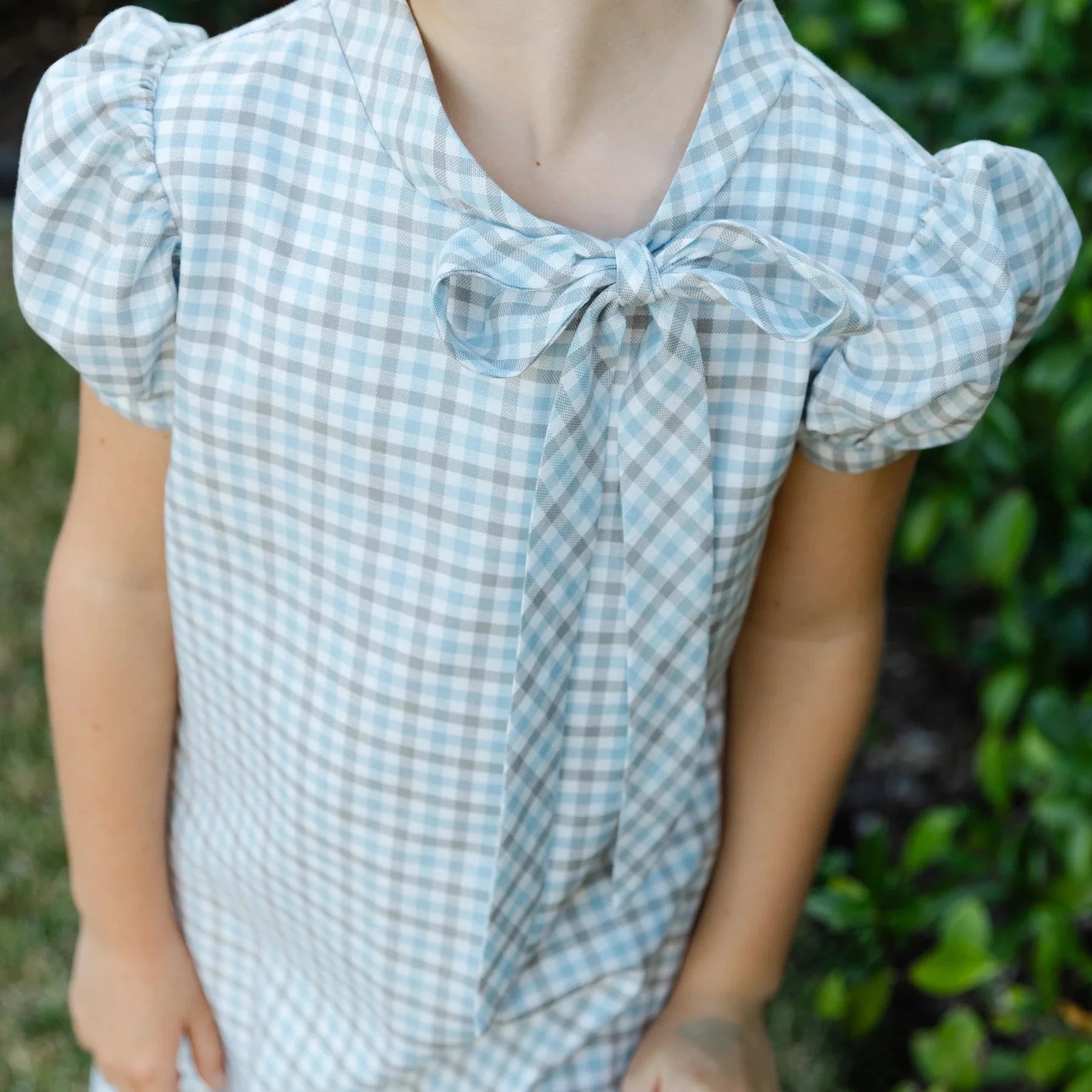 Bailey Boys Tia Tie Dress - Pigeon Plaid