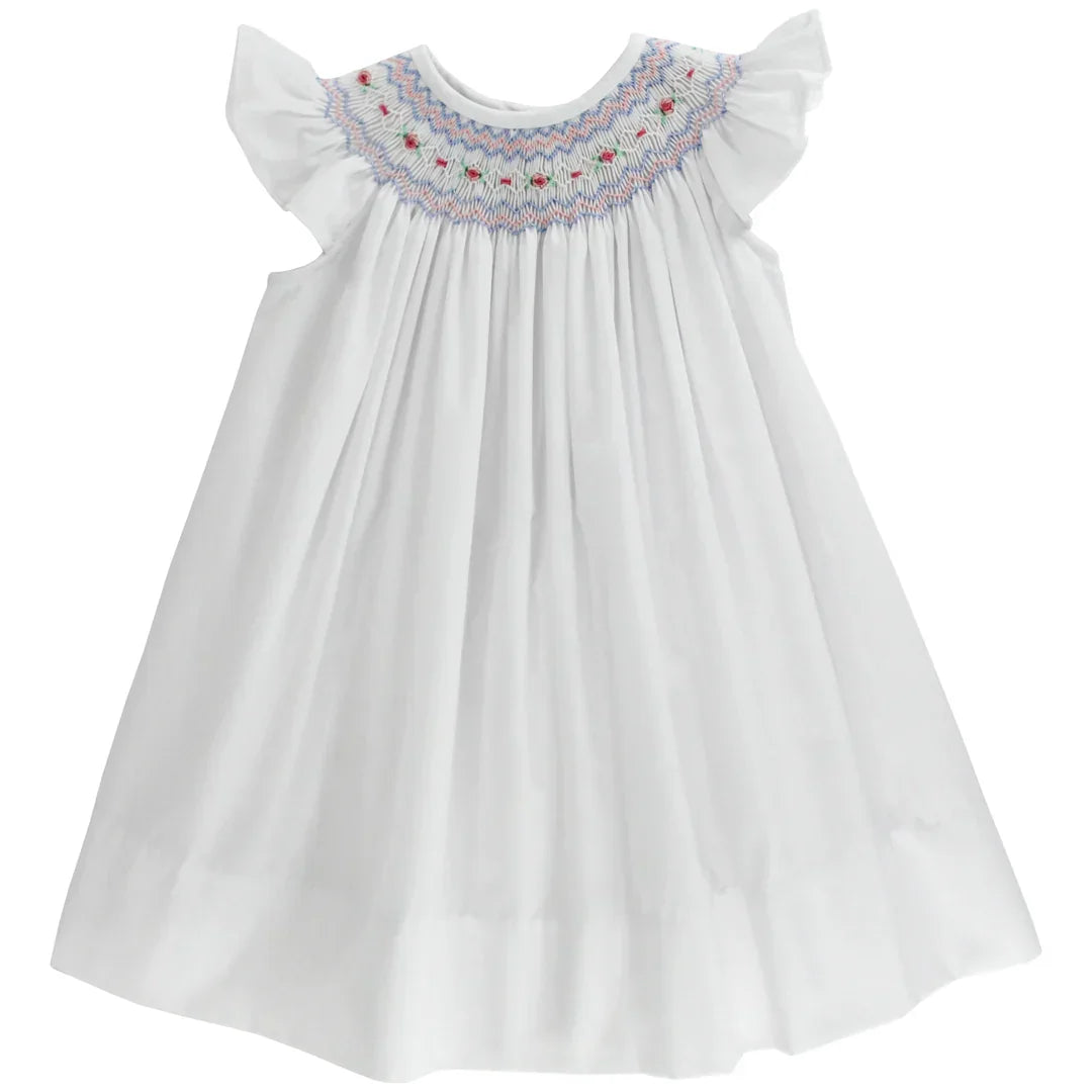 Bailey BoysBailey Boys White with Rosebuds Bishop DressBabysupermarket