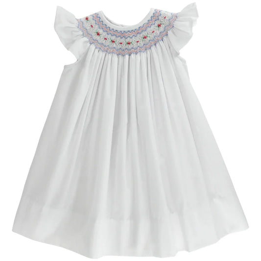 Bailey BoysBailey Boys White with Rosebuds Bishop DressBabysupermarket