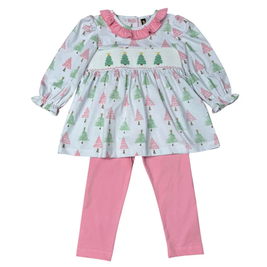 Banana Split Girls Play Sets Multi / 12 Mo Banana Split Girls O' Christmas Tree Legging Set