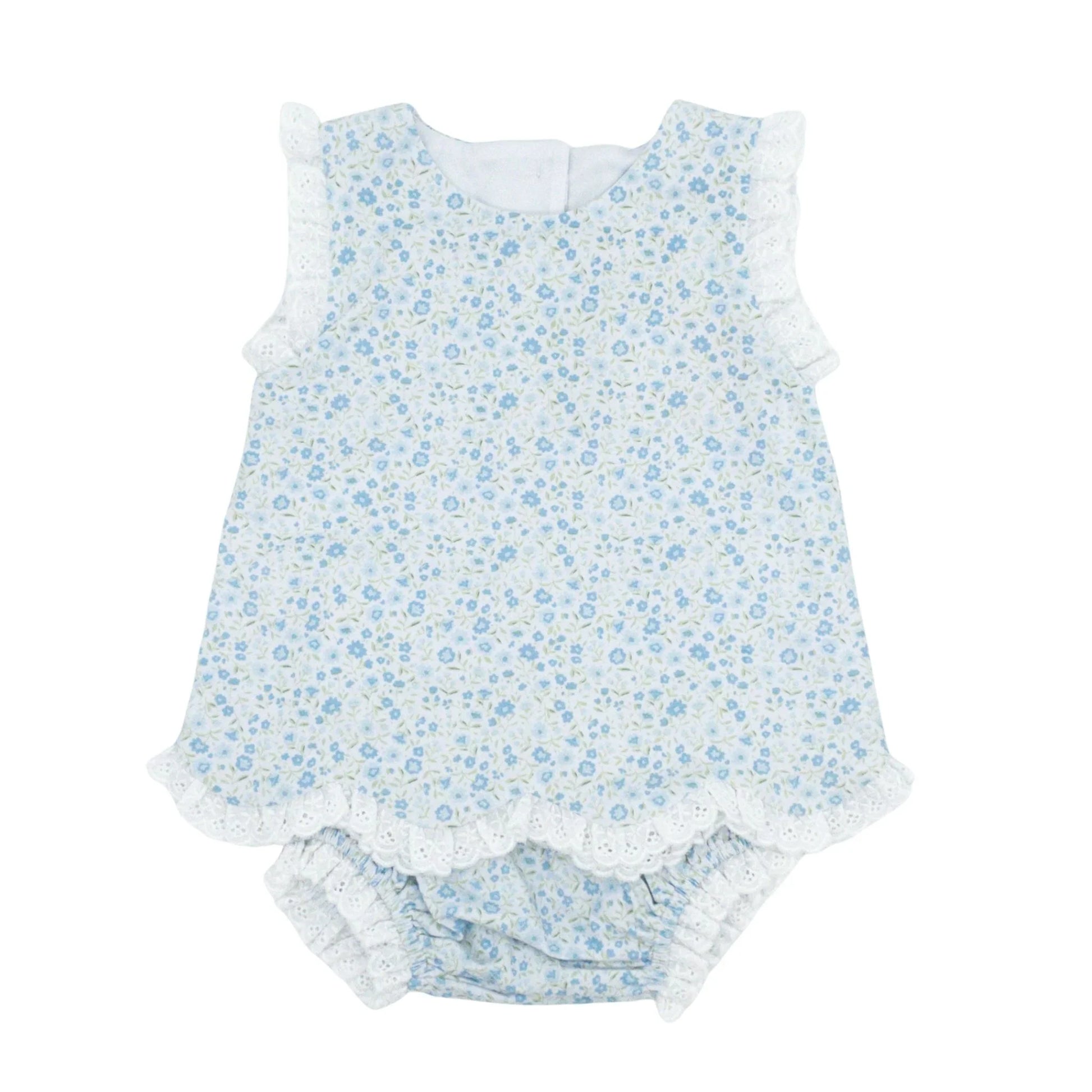 Banana Split Infant Girl Blue / 12 Mo Banana Split May Flowers Bloomer Set