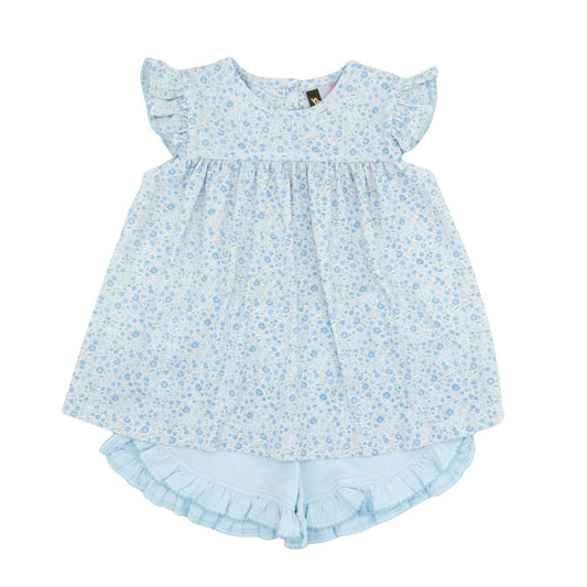 Banana Split Girls Play Sets Blue / 2 Toddler Banana Split May Flowers Short Set