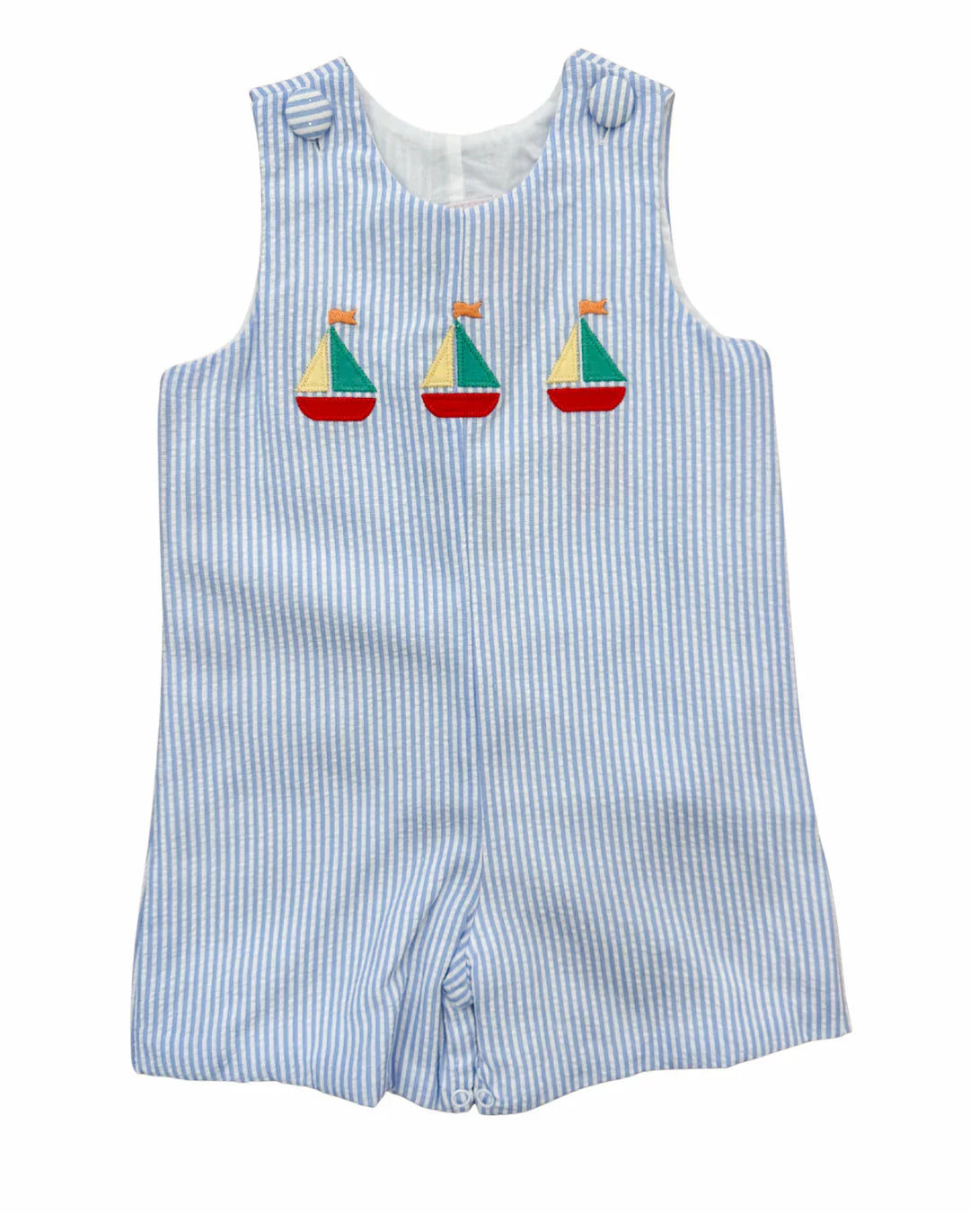 Banana Split Infant Boy Blue / 12 Mo Banana Split Sailboat Applique Jon Jon