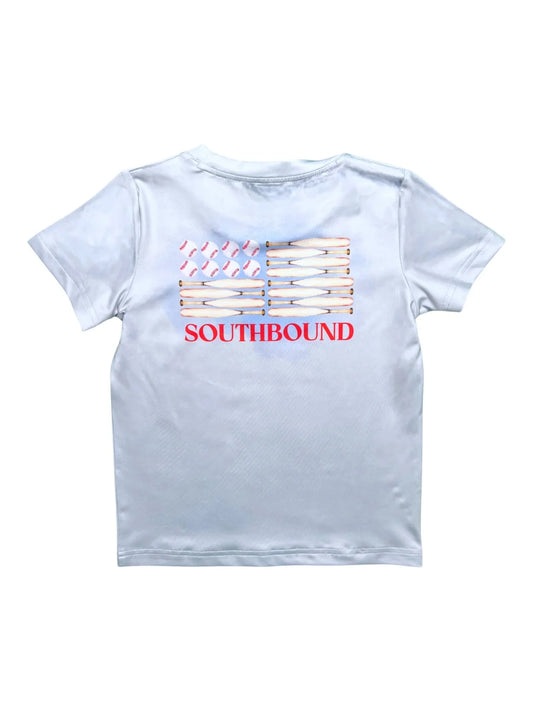 SouthboundSouthbound Boys Performance Tee - Baseball FlagBabysupermarket