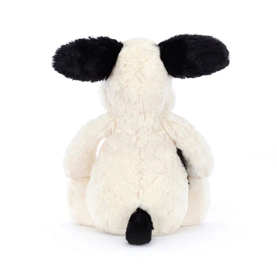 Jellycat Bashful Black & Cream Puppy "Rufferty" Little