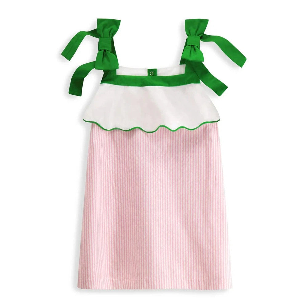 Bella Bliss Girls Pink Bubble Stripe Anna Dress