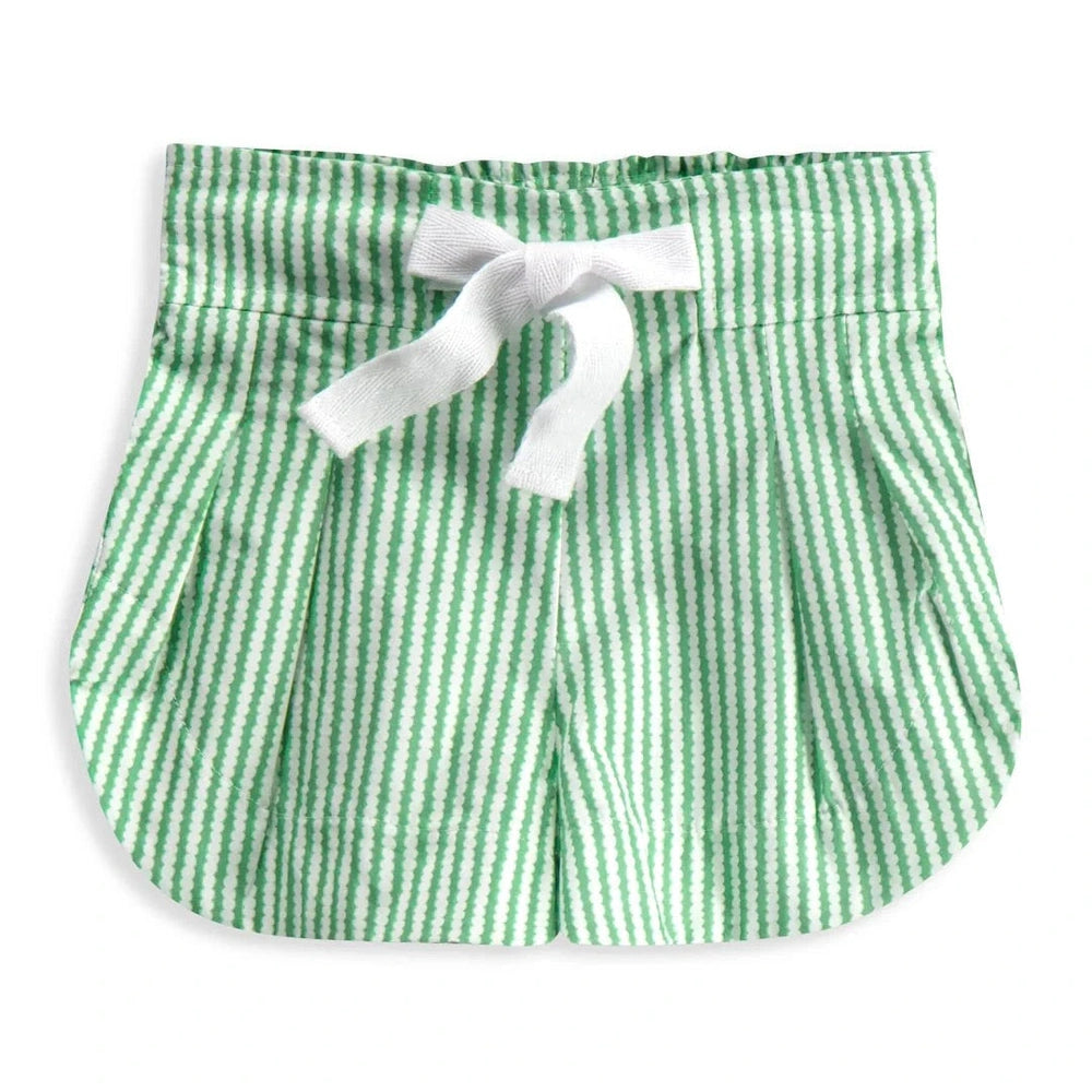 Bella Bliss Girls Printed Whitley Short - Green Bubble Stripe