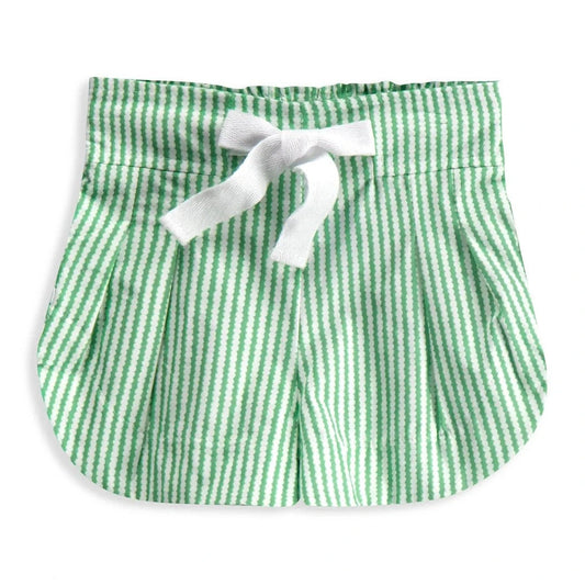 Bella Bliss Girls Printed Whitley Short - Green Bubble Stripe