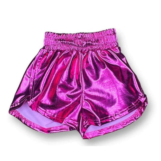 Belle Cher Apparel & Gifts Hot Pink / 5 Belle Cher Metallic Shorts