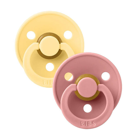 Bibs 2PK Colour Pacifier 0+Months Size 1 Butter/DustyPink