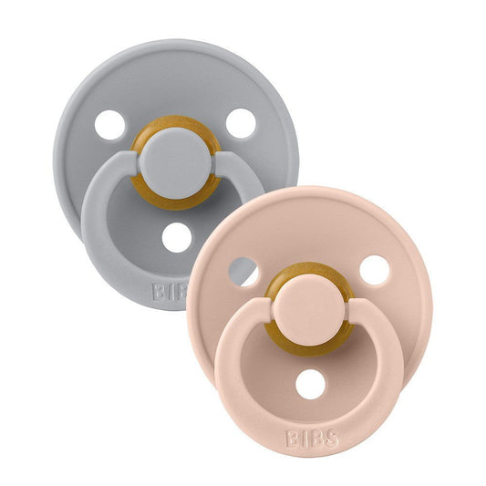 Bibs 2PK Colour Pacifier 0+Months Size 1 Cloud/Blush