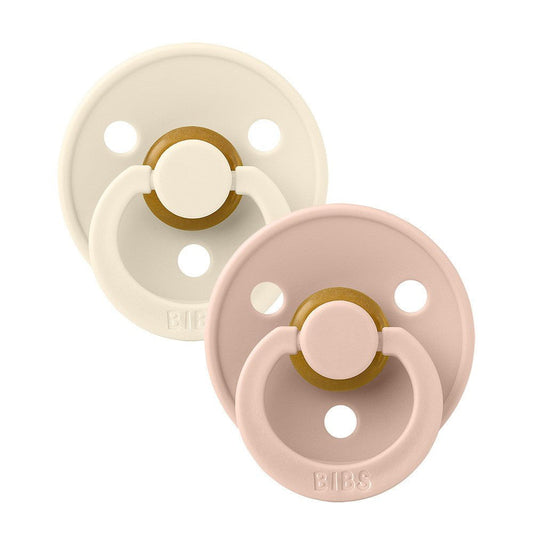 Bibs 2PK Colour Pacifier 0+Months Size 1 Ivory/Blush