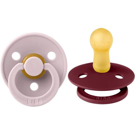 Bibs 2PK Colour Pacifier 0+Months Size 1 Pink Plum/Elderberry