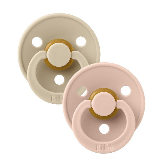 Bibs 2PK Colour Pacifier 0+Months Size 1 Vanilla/Blush