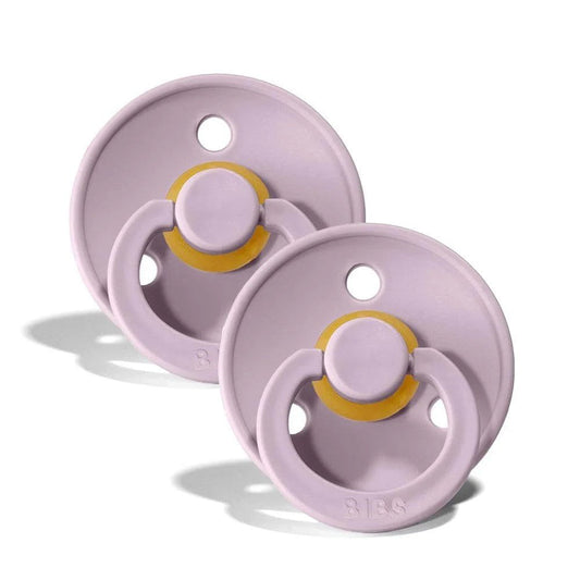 BIBS Pacifiers and Teethers Bibs 2PK Colour Pacifier 6-18 Months Size 2 Dusky Lilac