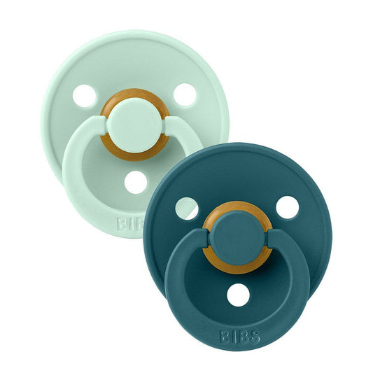 Bibs 2PK Colour Pacifier 6-18 Months Size 2 NordicMint/ForestLake