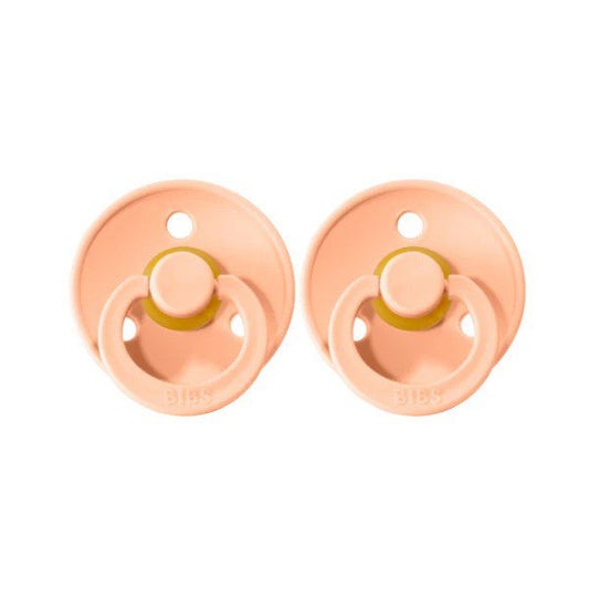 Bibs 2PK Colour Pacifier 6-18 Months Size 2 Peach Sunset