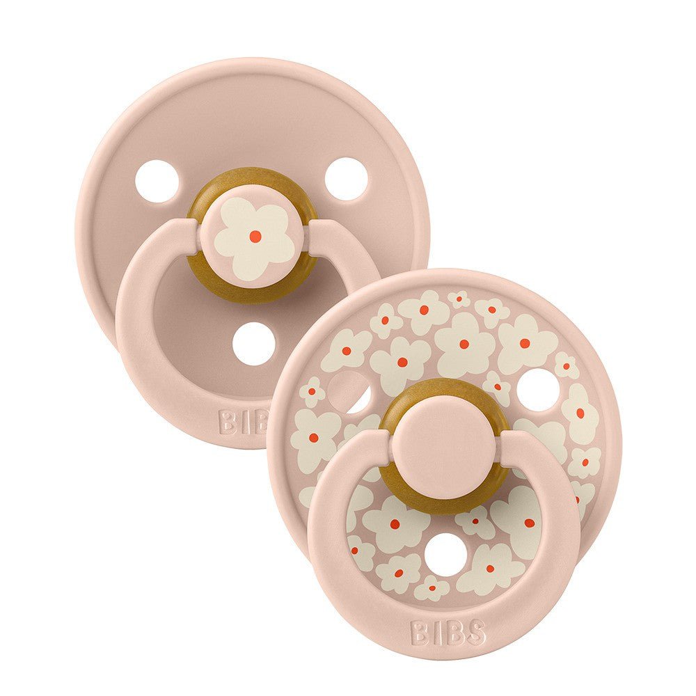Bibs 2PK Studio Collection Colour Pacifier 6-18 Months Size 2 - Jasmine Blush Mix