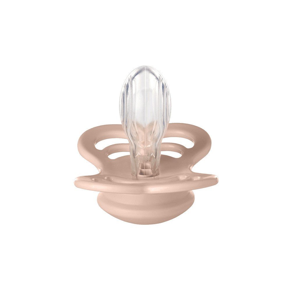 BIBSBibs 2PK Supreme Silicone Pacifier 0+Months Size 1 - Ivory/BlushBabysupermarket