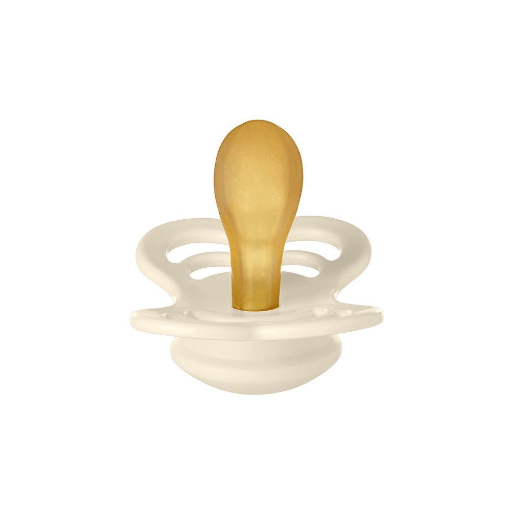 Bibs 2PK Supreme Silicone Pacifier 6-18 Months Size 2 - Ivory/Sage