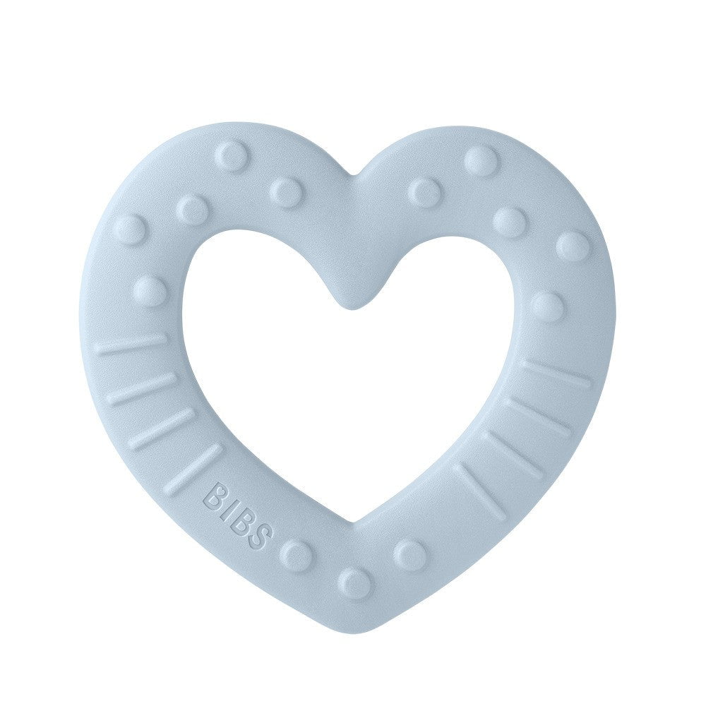 Bibs Baby Bitie Heart Teething Toy Baby Blue
