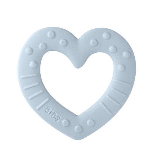 Bibs Baby Bitie Heart Teething Toy Baby Blue