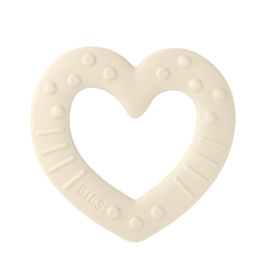 Bibs Baby Bitie Heart Teething Toy Ivory